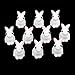 Oarkive 10pcs Dollhouse Miniature Rabbit Figurines Animals Figures Toys (10pcs)