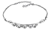 Women's 316L Stainless Steel Jingle Bell/Hollow Charm Chain Anklet Bracelet,10