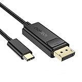 CHOETECH USB C to DisplayPort Cable 4K@60Hz, USB 3.1 Type C to DisplayPort Cable Thunderbolt 3 Compatible with MacBook Pro,iPad Pro,MacBook Air iMac, Dell XPS 15/13, Samsung Galaxy S10/S9/S8