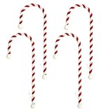 Haute Decor CC0402R Candy Cane Stocking Holder, 4-Pack, Classic Red and White