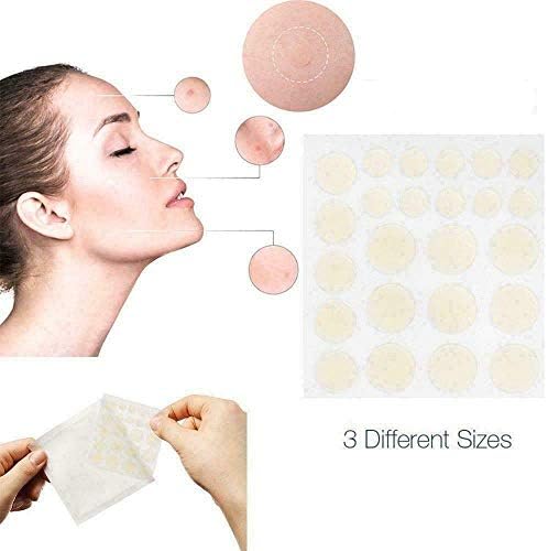 WZZZZ Acne Patch/Magic Skin Patch,Mighty Hydrocolloid Bandages Absorbing Cover Blemish for Face Skin Treatment and Care Dressing (24 Patches, 1Pack)