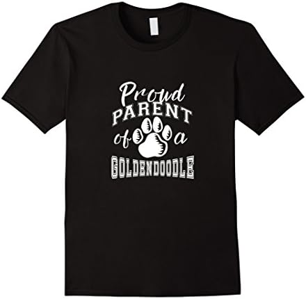 Men's Proud Parent of a Goldendoodle Dog Lover T-shirt Medium Black