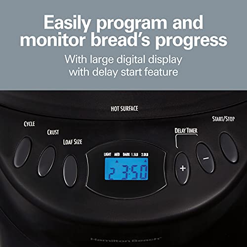 Hamilton Beach Bread Maker Machine, Digital, Programmable, 12 Settings