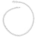 Kooljewelry Sterling Silver Diamond-Cut 3.5mm Mariner Anklet (10 inch)