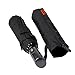 HODGSON Umbrella,Windproof Canopy, Auto open & Close Folding Black Rain Umbrella for Men and Women-Black