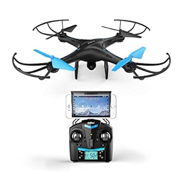 Drones with Camera for Adults or Kids – U45W Blue Jay WiFi FPV Drone with Camera for Beginners, HD VR Drone Flying Toy with 3 Camera Drone Batteries