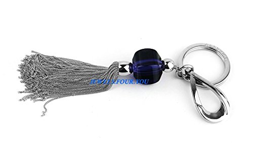 BACCARAT JEWELRY SHERAZADE POM-POM KEY RING CHAIN CHARM PURPLE CRYSTAL FRANCE