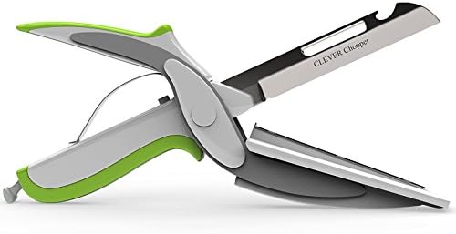 Clever Chopper Multi Purpose Kitchen Cutlery - Replace your Kitchen Knives and Cutting Boards, Food Slicer, Peeler, Bottle Opener