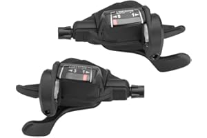 Microshift Mezzo Thumb-Tap Shifter Set, 8-Speed, Triple, Optical Gear Indicator, Shimano Compatible