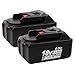 2 Pack 18V 6.0Ah BL1860 Lithium-Ion Replacement for Makita 18V Battery BL1830 BL1850 BL1840 BL1850B-2 BL1845 BL1815 BL1820 BL1860B LXT-400 18-Volt Cordless Power Tools Batteries