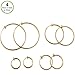 Evelots Clip on Hoop Earrings - Gold or Silver Tone- Gentle Spring Clip on for Non Pierced Ears - No Pinching/Nickel Free- 4 Different Sizes