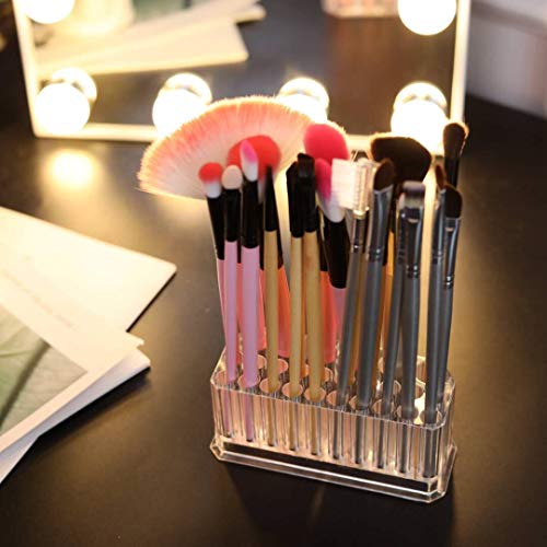 26 Holes Acrylic Lip Liner Organizer, Clear Makeup Brush Holder Beauty