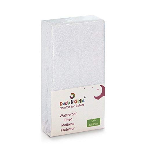 Dudu N Girlie Crib Mattress Protector 90 x 40 Waterproof - Breathable Terry Towel Deep Bedside Crib Mattress Protector -Topper Cover kids mattress protector waterproof.