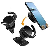 Car Mount For Pop Sockets - Air Vent - 360 Degree Rotation - Perfect for iphone ipod Galaxy HTC With Pop Socket - Easier GPS Navigation and Calling (black)