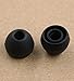 ALXCD Ear Tip for MEE M6 Pro Earphone, SML & Double Flange Soft Silicone Replacement Earbud EarGel EarTip, Fit for MEE M6 Pro Earphone [4 Pair] (Black)