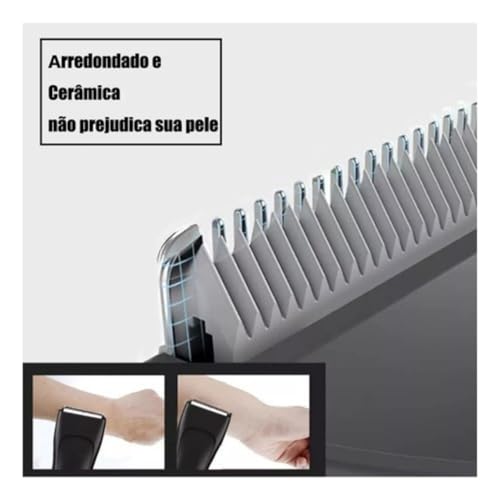 CAMAPE Maquina Maquininha de Raspar Barbear Pelos Íntimos Homem com lâmina cerâmica não belisca não machuca aparador virilha íntimo raspar cabelos barba corpo pezinho axila peito perna bivolt e a prova d'agua