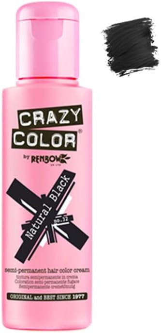 Crazy Color Hair Color Cream Natural Black 100 ml