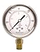 2-1/2" Oil Filled Pressure Gauge - Stainless Steel Case, Brass, 1/4" NPT, Lower Mount Connection 0-60PSI primary