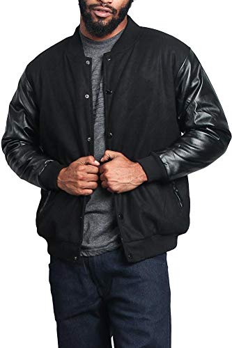 G-Style USA Letterman Varsity Jacket VJ100A - Black/Black - 3X-Large