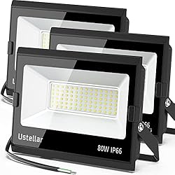 USTELLAR 3 Pack 80W Led Flood Lights Outdoor Bright