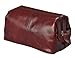 Bayfield Bags Overnight Toiletries Bag For Men Small Compact Minimalist Glossy Leather Shaving Kit For Men (10x5x5) (reddish brown) Travel Bags For Men