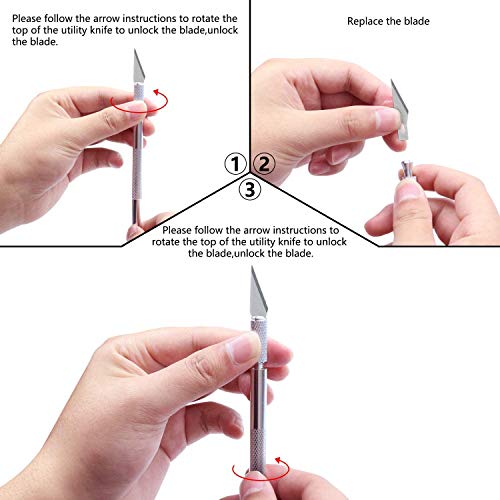 Hobby Knife 43PACK Craft Knife and Self Healing Cutting Mat Knife Set