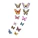 WeYingLe 3D Luminous Butterfly Wall Stickers Decor Art Decorations,Butterfly Wall Decals Removable DIY Home Decorations 12 PCS for Bathroom Office 3D Wall Art Christmas Tree Decoration