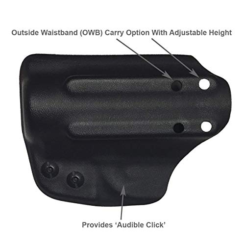 Elite Force Holsters: Mace Pepper Spray Gun Holster 'Audible Click' *Holster Only* IWB/OWB - BLACK - RIGHT/LEFT HAND