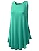 URBANCLEO Womens Scoop Neck Sleeveless Elong Tunic Top Shirt Mint XLarge
