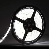 LEDMO 5630 LED Strip, Daylight 300pcs SMD 5630LEDs 16.4Ft DC12V Waterproof IP65, 25Lm/LED, 2 Times Brightness Than SMD5050 LED Ribbon, LED Light Strip