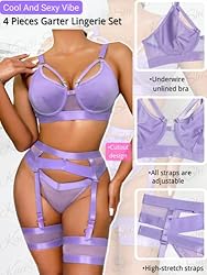 Kaei&Shi Garter Belt Thong Lingerie for