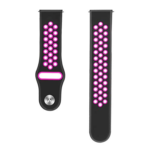 Exteren for Samsung Galaxy Watch Band, Sports Soft Silicone Replacement Band Wrist Strap for Samsung Galaxy Watch active (Hot Pink) - Thumbnail 5