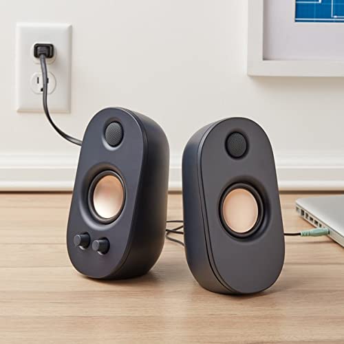 ONN. AC POWERED COMPUTER SPEAKERS WITH VOLUME – LED POWER
