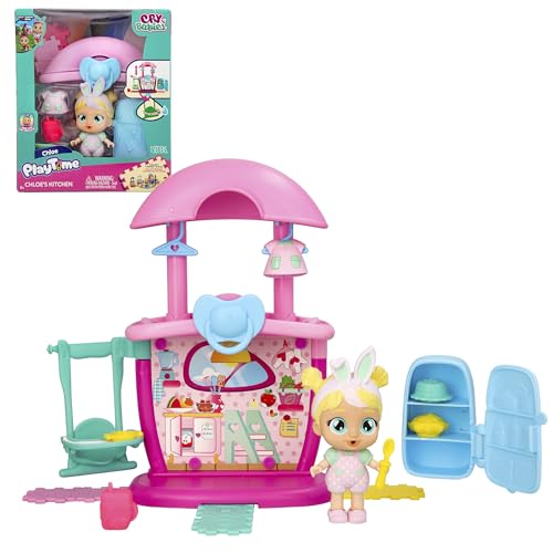 Cry Babies Playtime Chloe's Kitchen Playset with Collectible Doll and 4+ Access…