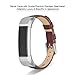 Fitbit Alta HR and Alta Band, Benuo [Vintage Series] Premium Genuine Leather Strap, Classy Replacement Band with Metal Buckle Clasp, Adapters for Fitbit Alta Smart Fitness Tracker (Dark Brown)