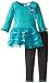 Youngland Girls' Sparkle Brushed Sweater Knit and Mesh Tiered Dress Set