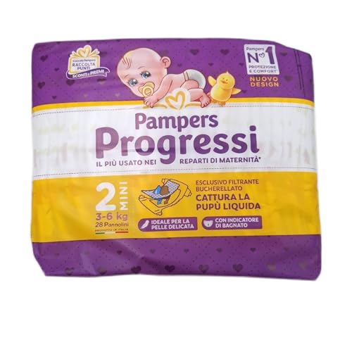 Pampers Progressi Midi +500 Extra Pampering Points, Size 3 (4-9kg), 162 Nappies (Stock Size)