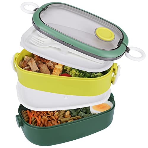 DANIA & DEAN Bento Box Lunch Box for Adult/Kids, 2 Stackable Portable