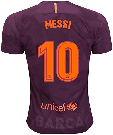Qunist 2017-2018 Season Barcelona Messi 10 Third Soccer Jersey Mens Color Red Size S