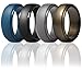 ThunderFit Silicone Men’s Wedding Rings, 10mm Wide 2.5mm Thick Rubber Wedding Bands-Variety Multipack 1-7