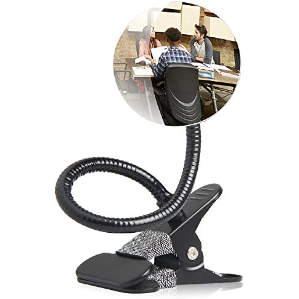 Clip On Cubicle Mirror, Computer Rearview Convex For Personal Safety
