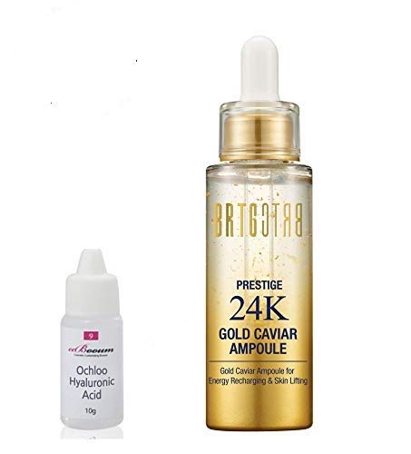 BRTC Prestige 24K Gold Caviar Ampoule 30ml: Whitening + Anti-Wrinkle+ Elasticity + Nourishment + Moi
