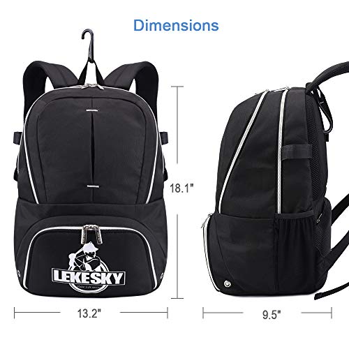 image for Lekesky Baseball Equipment Bags for Youth and Adults with Vented Shoe 