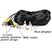 VideoSecu 50ft Security Camera Cable Pre-Made All-in-One Video Power 50 Feet CCTV Wire with BNC RCA Connectors for DVR Surveillance System CWM