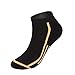 Mens Warm Wool Socks Thick Winter Thermal Stripe Wool Crew Socks 6 or 5 Pairs (MQ03 low cut socks-6 pairs)