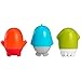 Boon Spurt Squirties Baby Bath Toys, Blue Orange and Green, Pack of 3