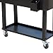 Tenive 80-Quart Rolling Deck Cooler Insulated Patio Cart Metal Insulated Cabinet Cart- Black