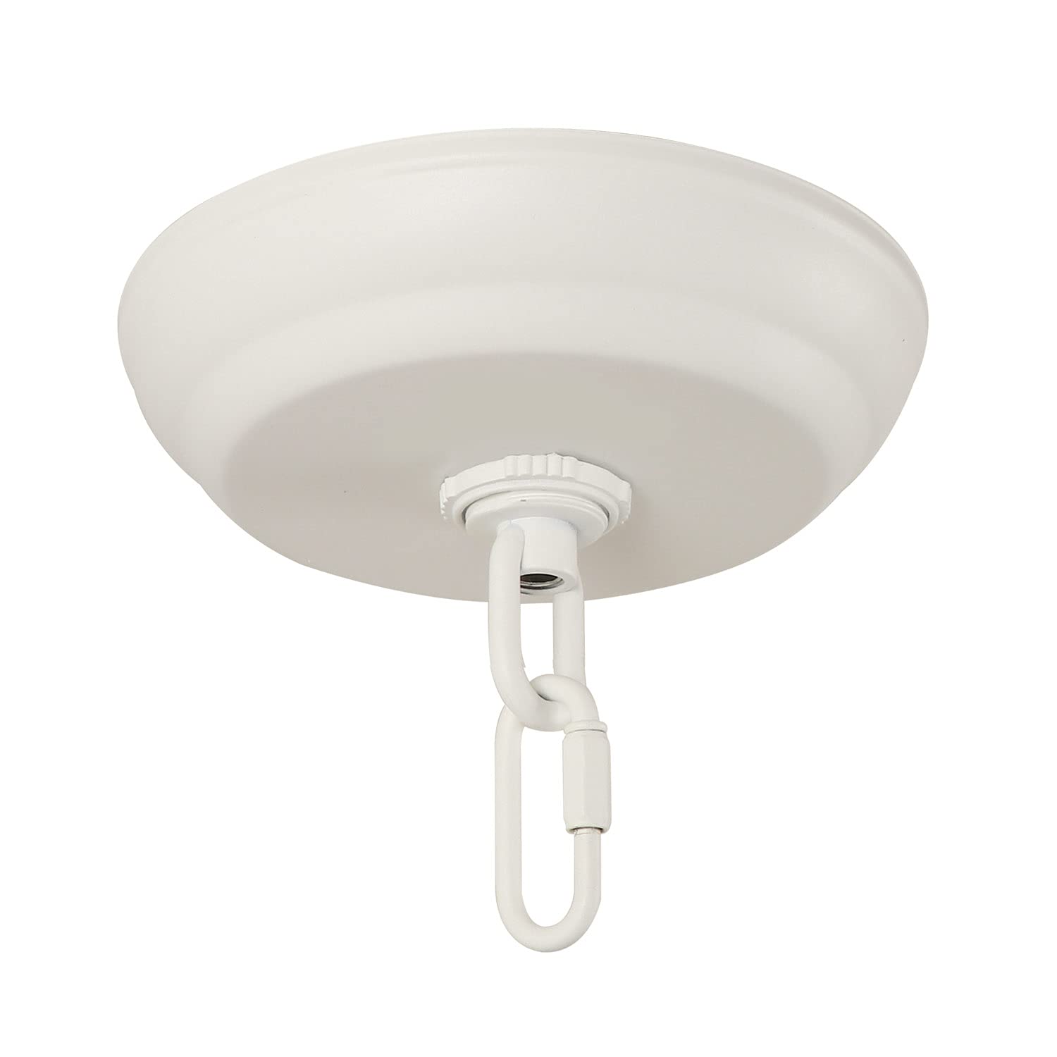 Photo 1 of Giluta 5" Standard Light Canopy Kit with Maximum Fixture Weight of 40 Pounds Metal Ceiling Plate for Chandelier Pendant Lighting Flower Basket or DIY Projects, White
