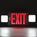 Ainfox 6 Pack LED Exit Sign Emergency Wall Light, UL Listed- LED Combo Emergency EXIT Sign with 2 Head Lights and Back -up Letter Cover (red/6pack)