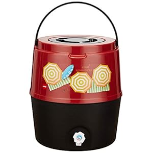 Cello Kool Star Plastic Insulated Water Jug, 20 litres, Black